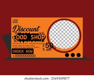 Social media cover banner food advertising discount sale offer template social media food cover post design.