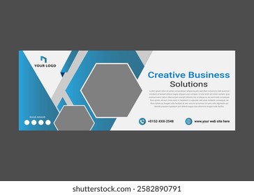 social media cover banner template, Creative Business Marketing Social Media Cover Template