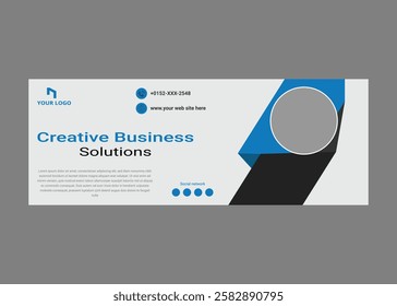 social media cover banner template, Creative Business Marketing Social Media Cover Template