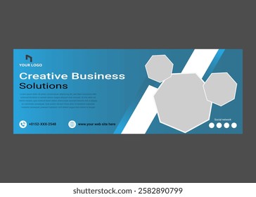 social media cover banner template, Creative Business Marketing Social Media Cover Template