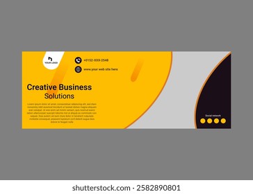 social media cover banner template, Creative Business Marketing Social Media Cover Template