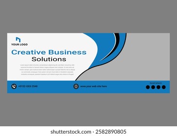 social media cover banner template, Creative Business Marketing Social Media Cover Template