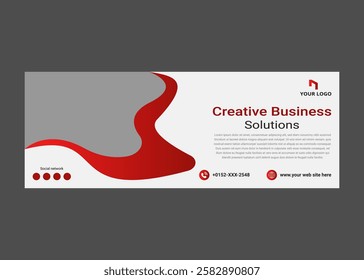 social media cover banner template, Creative Business Marketing Social Media Cover Template