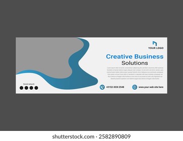 social media cover banner template, Creative Business Marketing Social Media Cover Template