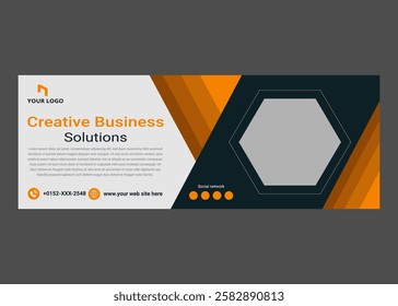 social media cover banner template, Creative Business Marketing Social Media Cover Template