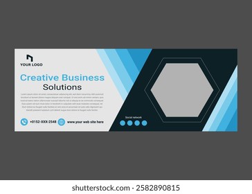 social media cover banner template, Creative Business Marketing Social Media Cover Template