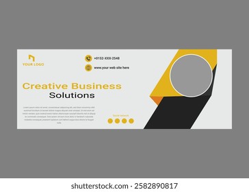 social media cover banner template, Creative Business Marketing Social Media Cover Template