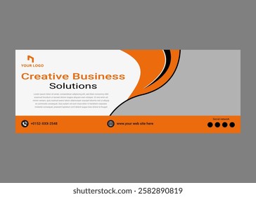 social media cover banner template, Creative Business Marketing Social Media Cover Template