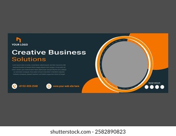 social media cover banner template, Creative Business Marketing Social Media Cover Template