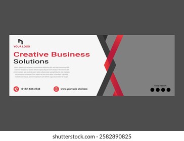 social media cover banner template, Creative Business Marketing Social Media Cover Template