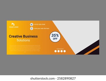 social media cover banner template, Creative Business Marketing Social Media Cover Template