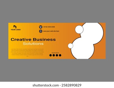 social media cover banner template, Creative Business Marketing Social Media Cover Template