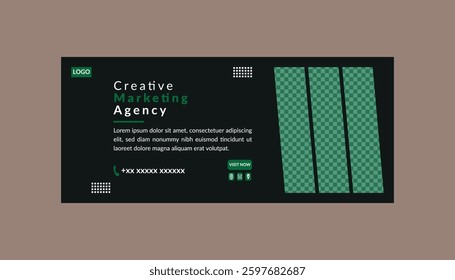Social Media Cover Design. Artistic Template Display for Promotional Campaign.