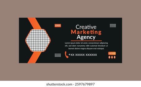 Social Media Cover Design. Creative Template Display for Promotional Campaign.