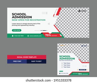 Social media Cover design Web Banner. Social Media cover Design With Social media post design 