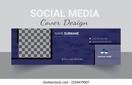 Social media cover or email signature template design