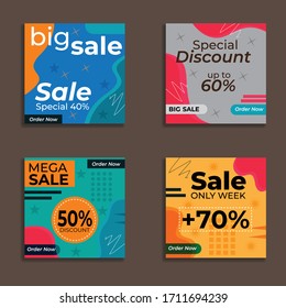 Social media cover. Nice vector graphics for online stores, sales promotions, discount coupons etc.