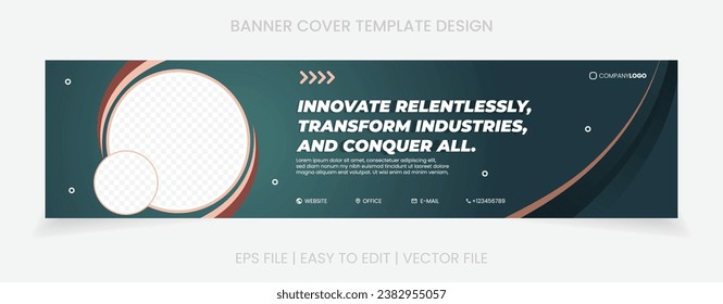 social media cover template design. banner background best for social media post and web internet ads.