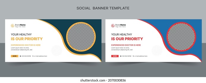 Social Media Cover Vector Templates Fully Editable, Advertising Design, Social Media Banner Post.	