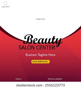 Social media creative banner for salon. Marketing promotion poster.
