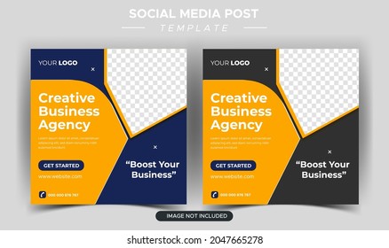 Social media creative digital business marketing agency instagram post template
