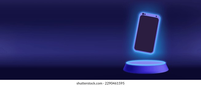 Concepto 3d de idea creativa en medios sociales con un diseño realista. Red social en línea. Aplicaciones de comunicación comercial. Tiempo de comercialización. Teléfono móvil. Ilustración vectorial.