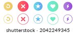 Social media dating icons. Design for web and mobile app

