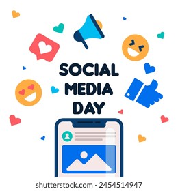 Social media day illustration background