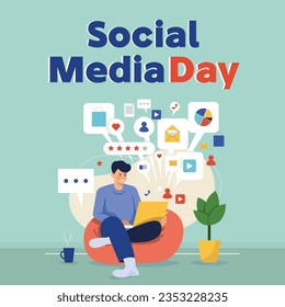 	
Social media day mobile , people, banner