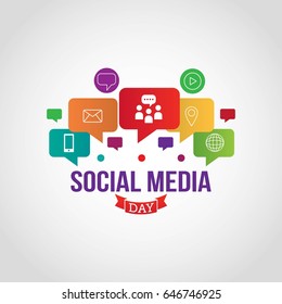 Social Media Day Vector Illustration