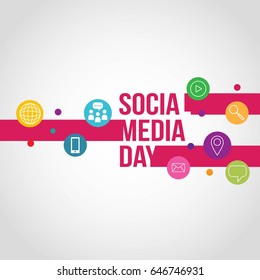 Social Media Day Vector Illustration