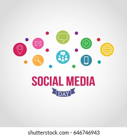 Social Media Day Vector Illustration