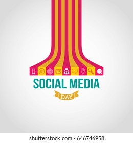 Social Media Day Vector Illustration