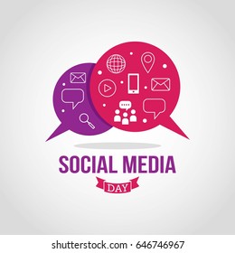 Social Media Day Vector Illustration