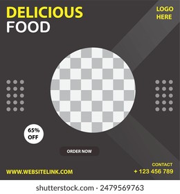 Social media delicious food poster design 