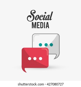 Social media design. communication icon. Isolated illustration