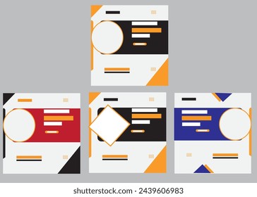 social media design Facebook cover template Editable Modern Template(Black Red and Blue Orange)color. Social Media Post Template for (10 Niche Business Corporate Fast food sports)