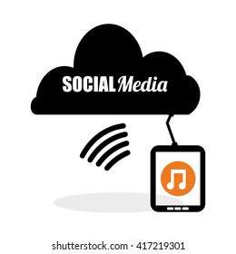 Social media design. media icon. communication concept, 