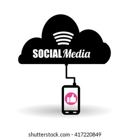 Social media design. media icon. communication concept, 