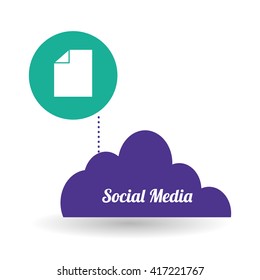 Social media design. media icon. communication concept, 