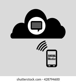 Social media design. media icon. communication concept, 