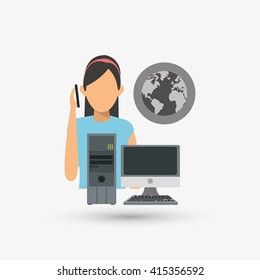 Social media design. Media icon. Technology concept