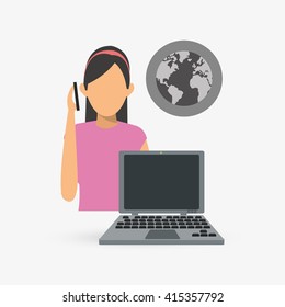 Social media design. Media icon. Technology concept