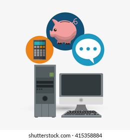 Social media design. Media icon. Technology concept