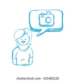 Social media design. Multimedia icon. White background , vector