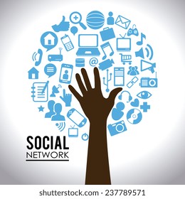 Social media design over white background,vector illustration.