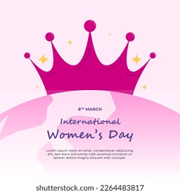 Social Media Design Post For international Women's Day with vector editable vector format to use in profesional or commercial purposes. also font that used in the design is free licensed font.