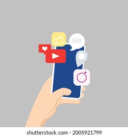 Social Media design technologi digital vector