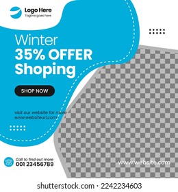 social media design template fashion sale