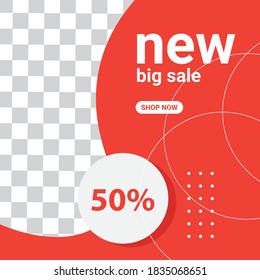 Social media design templates with a modern look. for the purposes of online stores, promotions, presentations etc.